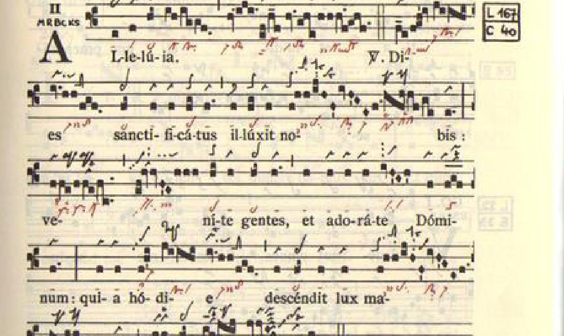 Alleluia Dies sanctificatus dans le Graduale Triplex, avec son jubilus